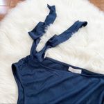 1. State  Blue One-Shoulder Ribbed Bodycon Dress Photo 7