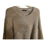 T Tahari  Champagne Metallic Eyelash Knit Pullover Sweater Plus Size 2X NWT Photo 2