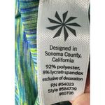 Athleta Pop Space Dye Run Green Tank Women's Sleeveless Back Zipper Pocket Small Photo 6