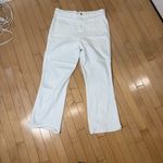joe's jeans High Rise White Patch Pocket Wide Leg Boot Cut Jeans Denim Size 32 Photo 1
