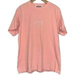 Somewhere Nowhere Womens Size L Pink Logo Floral Heart Horns Embroidered T Photo 0