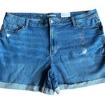 Sonoma NWT!  Medium Wash Distressed High Rise Shorts Size 24W Photo 0