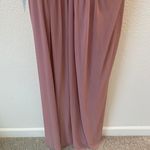 David's Bridal Reverie Mesh & Sequin One Shoulder Dress in Dusty Rose Photo 7