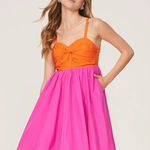 Kate Spade Twist Bodice Pink/Orange Dress Size 8 Photo 0