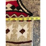 Heirloom Collectibles VINTAGE 1994 Sweater Vest Cardigan Large Brown Red Photo 4