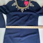 Lilly Pulitzer NWT  Anastasia Stretch‎ Dress Size 00 True Navy Beaded Embellished Photo 13