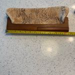 Tan and Brown Clutch Gold Photo 3