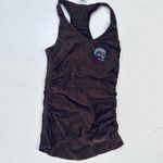 Ed Hardy Vintage  Tank Top Womens M Brown Cotton Pullover Skulls Photo 7