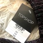 Topshop nwt  black glitter ruffle bodysuit size US 6 Photo 2