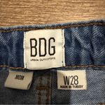 BDG  Denim Pleated High Waisted Straight Leg Jeans Photo 3