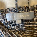 Hill House Athena Nap Dress in Grey Blue Plaid Babydoll Smocked Mini Dress Small Photo 6