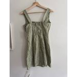 Reformation Celosia Linen Dress in Avocado Check Size 2 NEW Photo 7