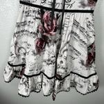 Hot Topic  Dress Medium Floral Music Corset Pinup Goth Fairy Grunge Whimsigoth Photo 2