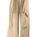 ZARA Women's Beige Tan Khaki Chino High Rise Wide Leg Trousers Pants Size S Photo 0