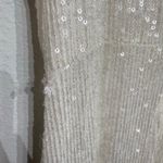 AQUA  Ivy White Sequined Cross Neck Halter Maxi Gown Sz 8 NWT Photo 5