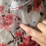 Maurice's Floral Ruffle Sheer Blouse Top 12 Photo 4