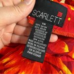 Scarlett Vintage  Orange Floral Button Front Midi Dress Women’s 14 1990s Summer Photo 11