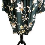 Knot Sisters  Orchid Floral Button Front Shirt Short Sleeve Green Size Medium NWT Photo 6