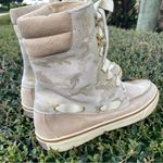 Sperry  TOPSIDER Women’s Gold Tan Camo Hi-top Ankle Boot Sneaker Size 6 Photo 2