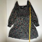 Maurice's Arbor Floral Smocked Dress Medium Long Sleeve Sheer Boho Babydoll Flowy Photo 10