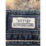 Miss Me Size 29 Boyfriend Capri Blue Denim Embellished Jeans Photo 4