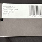 Noli NWT  Milan Black Satin Cargo Pants Photo 3