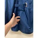 Susan Graver  Women’s Jacket Water Resistant Zip-Front Grommet Trim Blue Size M Photo 2