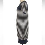 Vintage The Original Ben Sherman Navy Grey Stripe Sweater Dress Size Small S Blue Photo 2