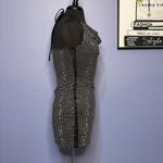 Thirty / Thirty LA Sparkling Silver Halter Dress Size Small Black Photo 4