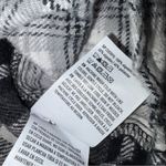 American Eagle NEW AEO Black & White Cozy Cabin Flannel Hoodie Button Down Shirt size Medium Photo 14