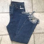 BDG NWT Urban Outfitters  Straight + Narrow Destroyed Hem High Rise Denim Jean Photo 0