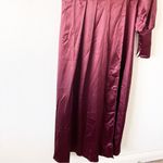 Veiled Long Sleeve Maxi Dress in Burgundy Red Size L Photo 4