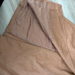 Avec Les Filles  Tan Faux Leather Double Breasted Trench Coat Women's XL no belt Photo 1