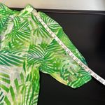 Diane Von Furstenberg  tunic, thin cotton beach cover, green leaves print, sz 10 Photo 3
