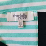 Charlotte Russe Mint & White Striped Mini Bodycon Skirt Photo 4