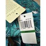 Band of the Free Sybille Teal Boho Floral Smocked Crossover Crop Top Casual L Blue Size L Photo 3