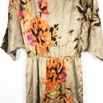 St. John  Satin Floral Silk Mini Dress Size 4 Elegant Classic Cocktail Photo 7