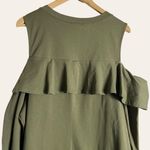 Torrid  Olive Green Ruffled Knit Cold Shoulder Sweatshirt Dress 2X Photo 10