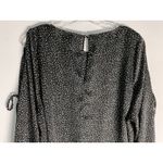 Lane Bryant Black And White Cold Shoulder Long Sleeve Shirt Blouse SZ 20 Photo 3