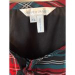 Draper James  Plaid Tie Neck Long Sleeve Ruffle Hem Shift Dress Women's XL Photo 2