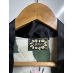 Richard Quinn Floral Print Silk Robe Women’s **missing Waist Belt** Colorful Black Size M Photo 3