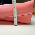 Michael Kors Emilia Large Pebbled Leather Tote Bag Grapefruit Pink Buckle Accent Photo 13