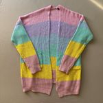mia mod. Rainbow Striped Open Front Cardigan Photo 5