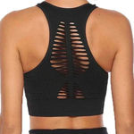 🆕Rene Rofe Seamless Cut Out Black Sport Bra🆕 Size L Photo 2