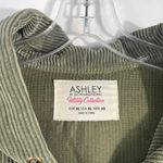 Ashley Outerwear Sage Green Ribbed Corduroy Style Boxy Fit Full Zip Jacket XL Photo 2