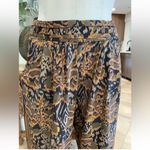 Elevenses Anthropologie  Brown Printed Pull-on Pants Size 2 Photo 1