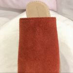 ZARA Burnt Orange Suede Platform Cork Sandals Photo 7