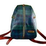 Ralph Lauren  Black Watch Medium Backpack With Adjustable Leather Straps Vintage Photo 4