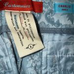 ANTHROPOLOGIE CARTONNIER Blue/Gray Damask Jacquard Charlie Ankle Pant NWOT 4 Blue Photo 6