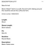 H & M Fine Knit T-Shirt Photo 1